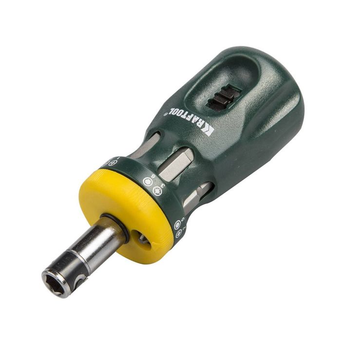 Набор отверток "KRAFTOOL" BIT LOCK, реверсивная с битами, 12-в-1