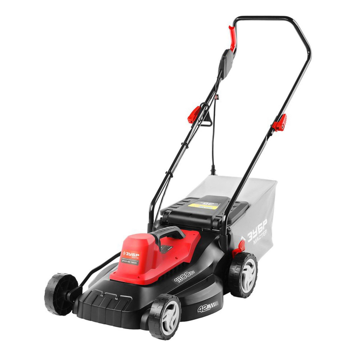 Газонокосилка "ЗУБР" ЗГКЭ-42-1800, роторная, 1800 Вт, ширина/высота 42 см/25-75 мм, 35 л 272771