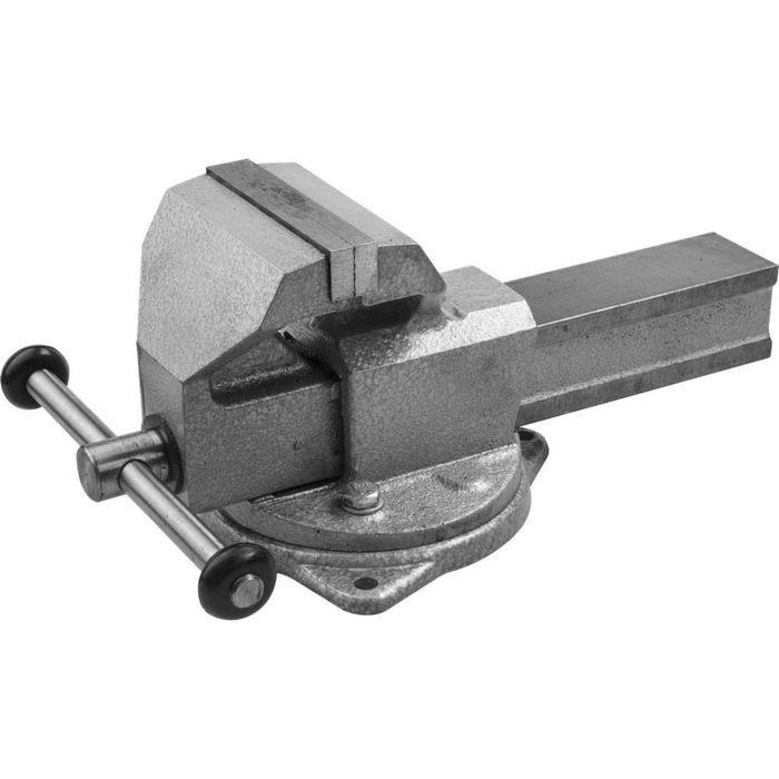 Тиски слесарные "ЗУБР" ЭКСПЕРТ, с поворотным основанием, 140мм