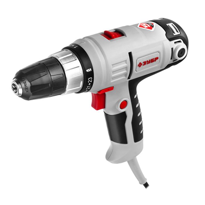 Дрель-шуруповерт "ЗУБР" ЗСШ-300-2К, 220В, 300 Вт, БЗП, 10мм, 0-400/0-1400 об/мин, 35 Нм