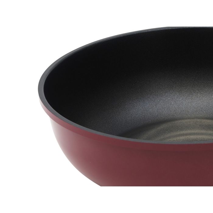 Вок Oursson, PW2822P/DC, 28 см, бордовый