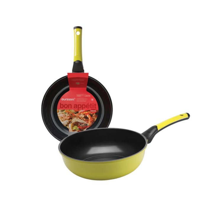 Вок Oursson, PW2802C/GA, 28 см, салатовый