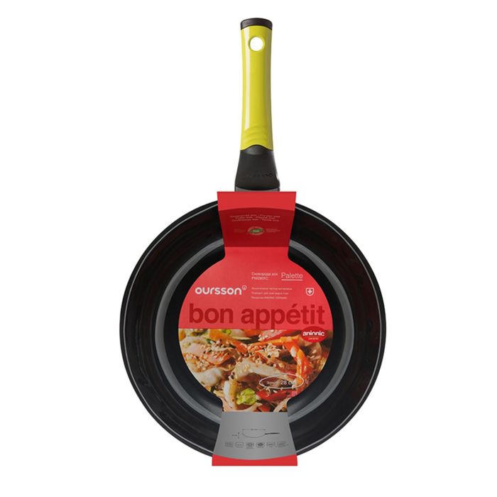 Вок Oursson, PW2802C/GA, 28 см, салатовый