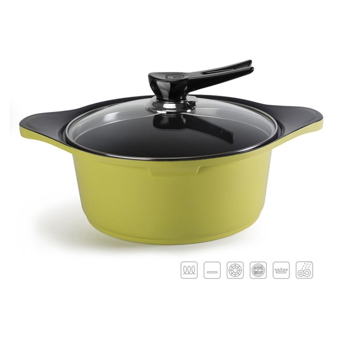 Кастрюля с крышкой Oursson, CA2402C/GA, 4 л, салатовый