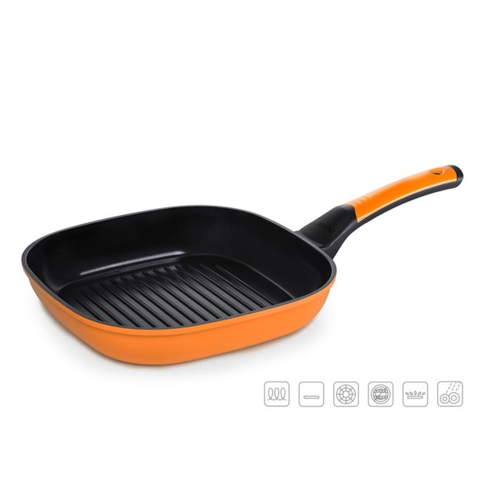 Сковорода-гриль Oursson, PF2652C/OR, 26 см, оранжевый
