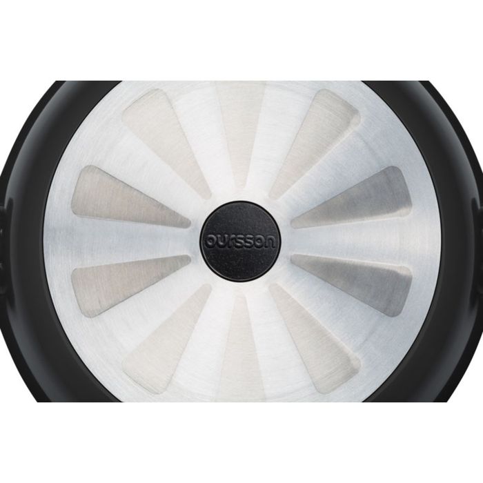 Сотейник c крышкой Oursson, PS2400CR/BB, 24 см, черный, съемная ручка