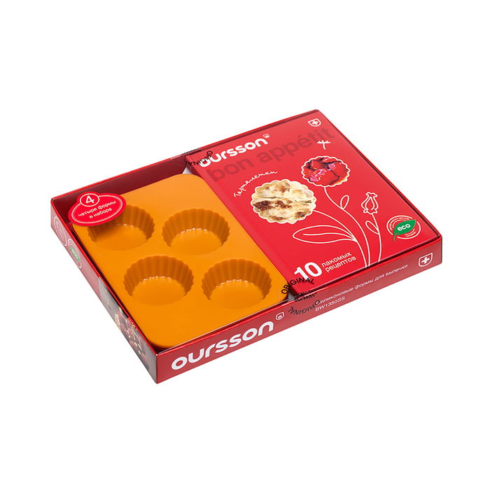 Набор форм для выпечки Oursson, BW1350SS/MC, 4 отделения, круглая микс