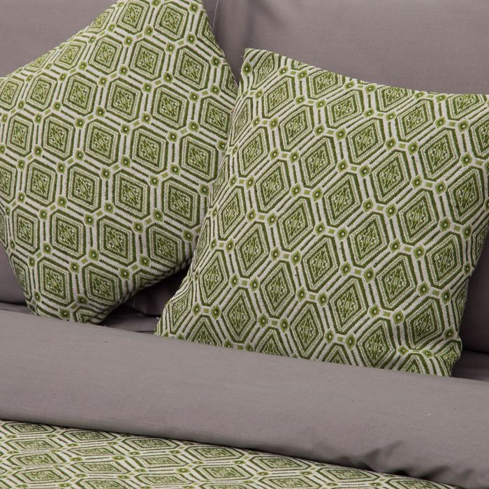 Наволочка декоративная "Этель" Восточные мотивы зелёный 40х40 ± 2 см