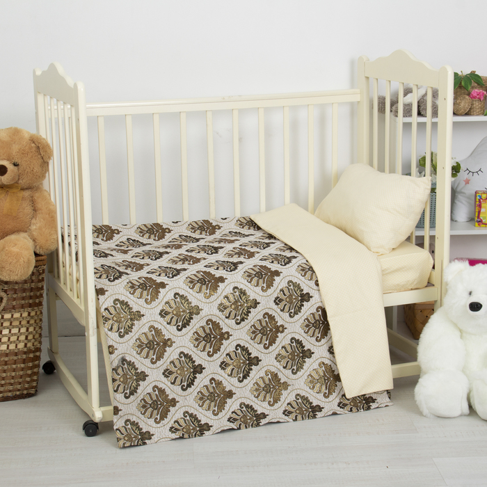 Покрывало гобеленовое "Этель" Барокко золотой 110х140 см