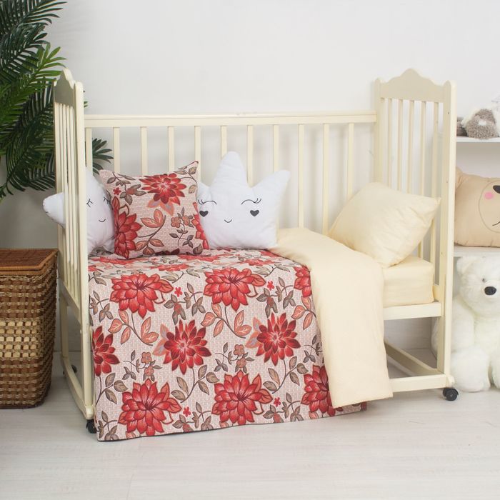 Покрывало гобеленовое "Этель" Роскошь бордовый110х140 см