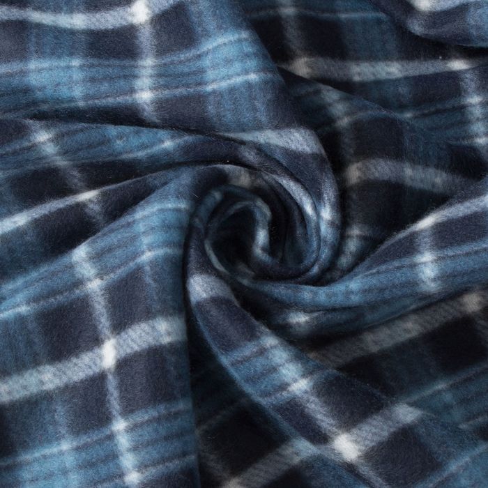 Плед "Экономь и Я" Синяя клетка 150х180 см, пл. 150 г/м², 100% п/э