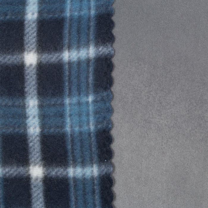 Плед "Экономь и Я" Синяя клетка 150х180 см, пл. 150 г/м², 100% п/э