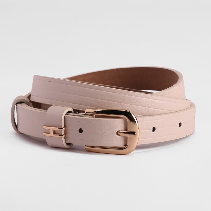 Ремень женский, пряжка золото, ширина - 2 см, цвет бежевый