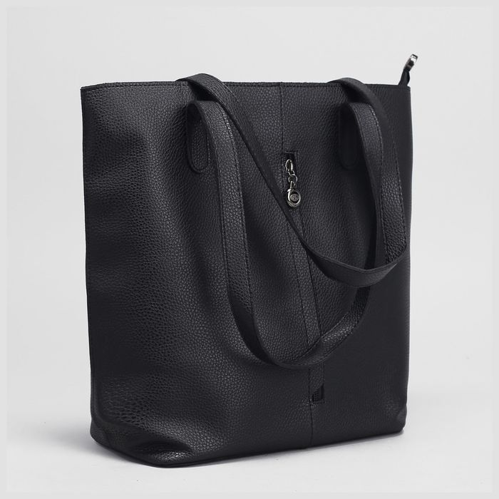 Сумка женская, 1 отдел с перегородкой, 2 наружных кармана, цвет чёрный