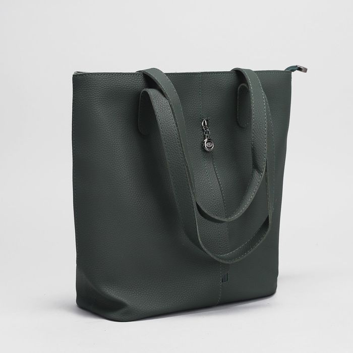 Сумка женская, 1 отдел с перегородкой, 2 наружных кармана, цвет зелёный