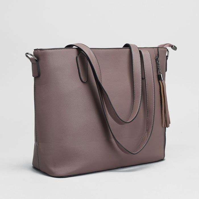 Сумка женская, 1 отдел с перегородкой, наружный карман, цвет коричневый