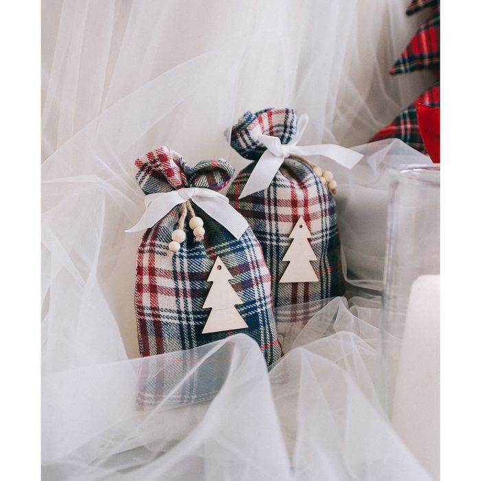 Мешки для подарков «Новогодний лес», набор для шитья, 16,3 × 10,7 × 2,5 см