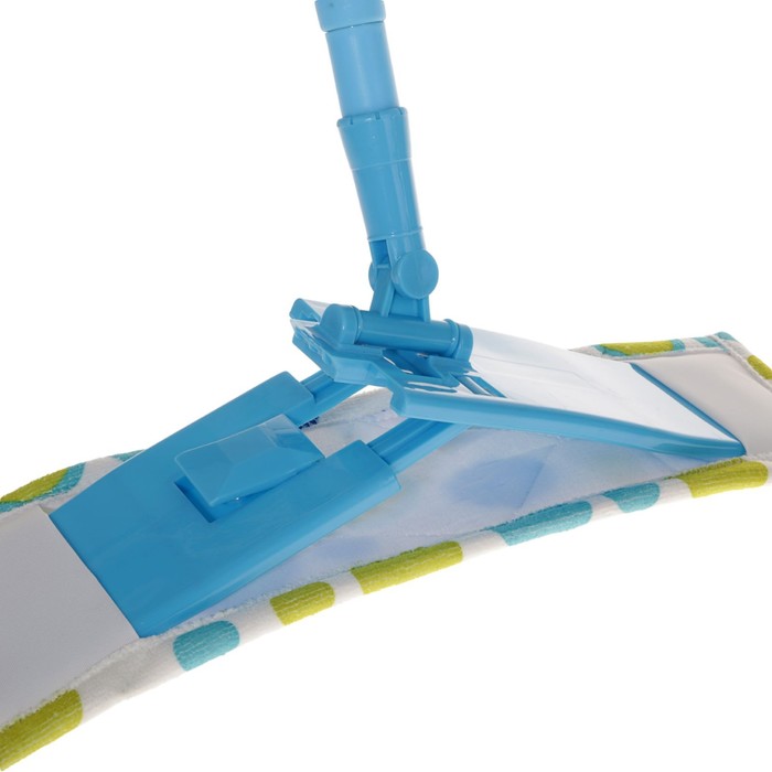 Швабра плоская, телескопическая ручка 75-120 см, насадка из микрофибры "Баблс"