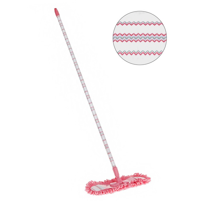 Швабра плоская с гибкой насадкой из микрофибры &quot;Шеврон&quot;