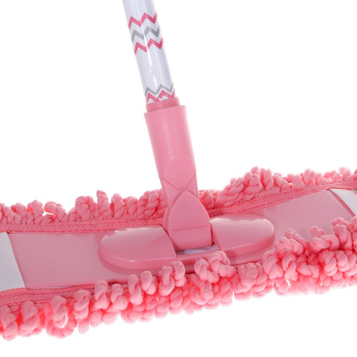 Швабра плоская с гибкой насадкой из микрофибры "Шеврон"