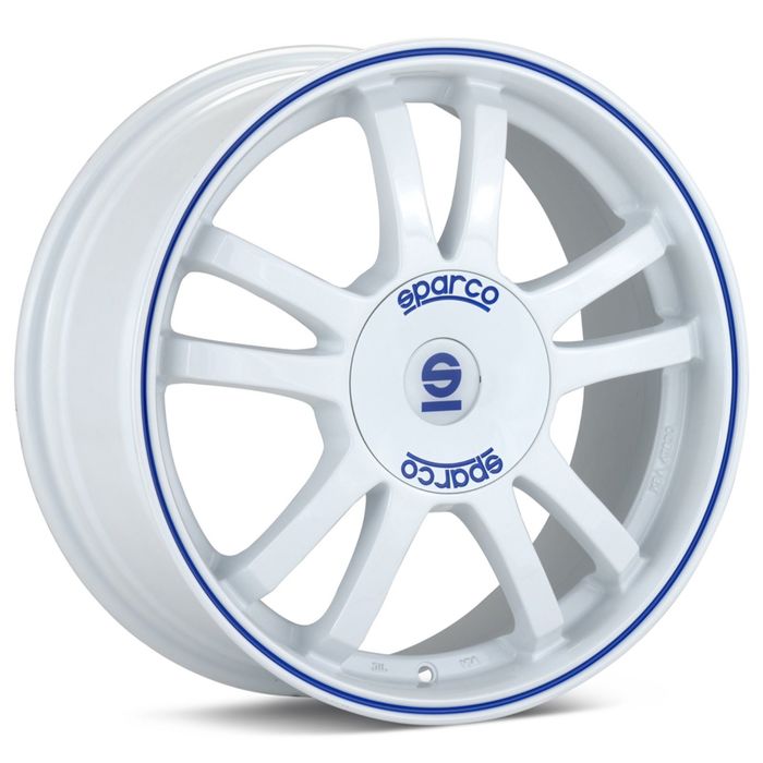 Диск SPARCO Rally 7,0x17 4x108 ET25 d73,1 White Blue Lip (W2901055029) dPLY
