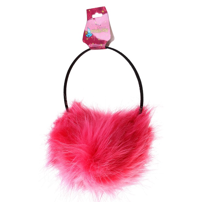 Ободок-наушники &quot;Пушистик&quot;, цвет пурпурный