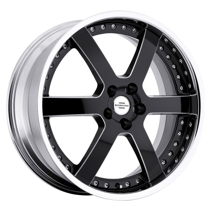 Диск REDBOURNE Knight 9,5x20 5x120 ET32 d72 Gloss Black Chrome Lip (2095RKN325120B72) 2-Piece   2526