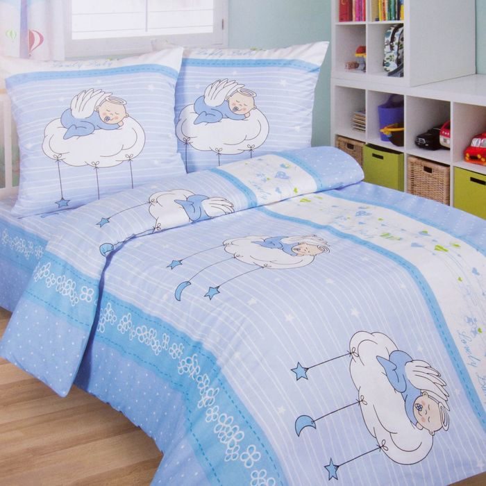 Постельное бельё 1,5сп Сударушка "Мой ангел", 150х215 см, 150х215 см, 70х70 см - 1 шт, бязь, 125 г/м