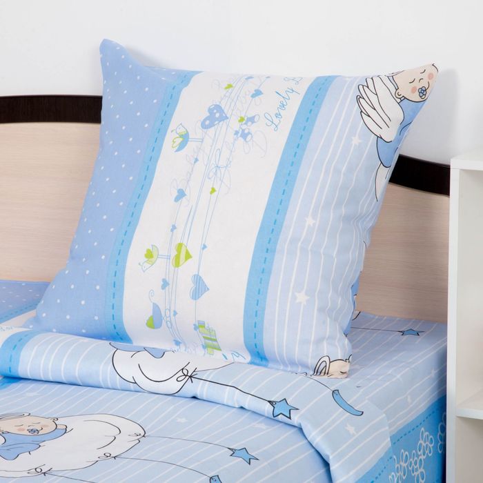 Постельное бельё 1,5сп Сударушка "Мой ангел", 150х215 см, 150х215 см, 70х70 см - 1 шт, бязь, 125 г/м