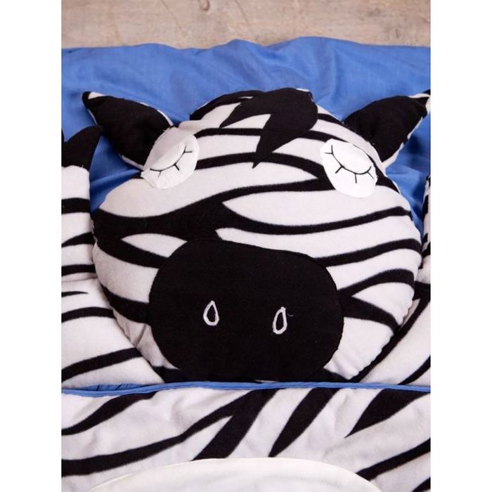 Спальный мешок "Зебра" на молнии, размер 70х170 см (М), флис/синтепух/хлопок