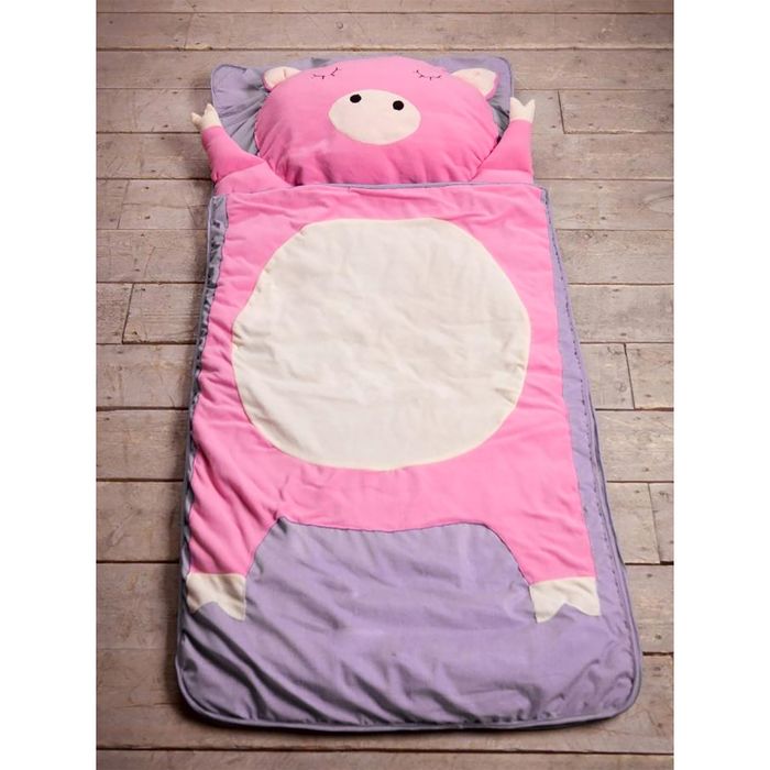 Спальный мешок "Свинка" на молнии, размер 60х120 см (S), флис/синтепух/хлопок