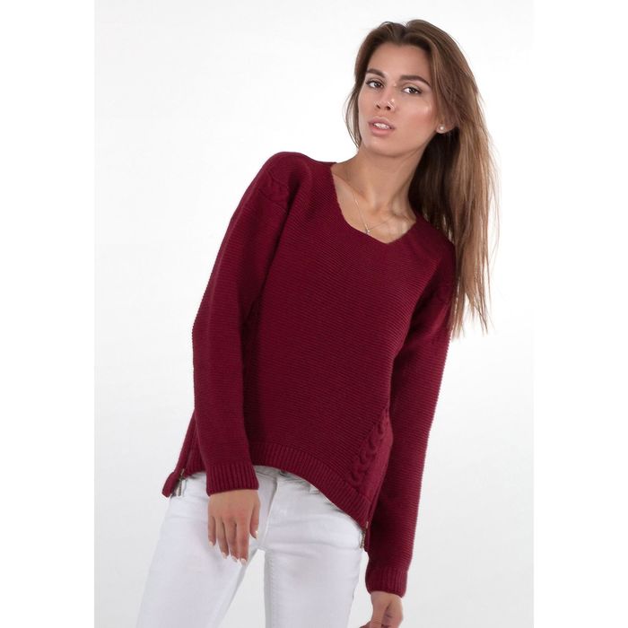 Джемпер женский 3426, цвет бордовый, р-р 44, рост 168-170