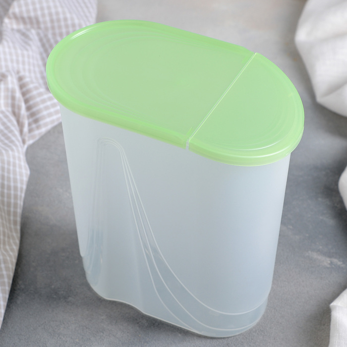 Емкость для сыпучих продуктов 2 л Wave, цвет зелёный