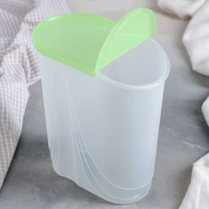 Емкость для сыпучих продуктов 2 л Wave, цвет зелёный