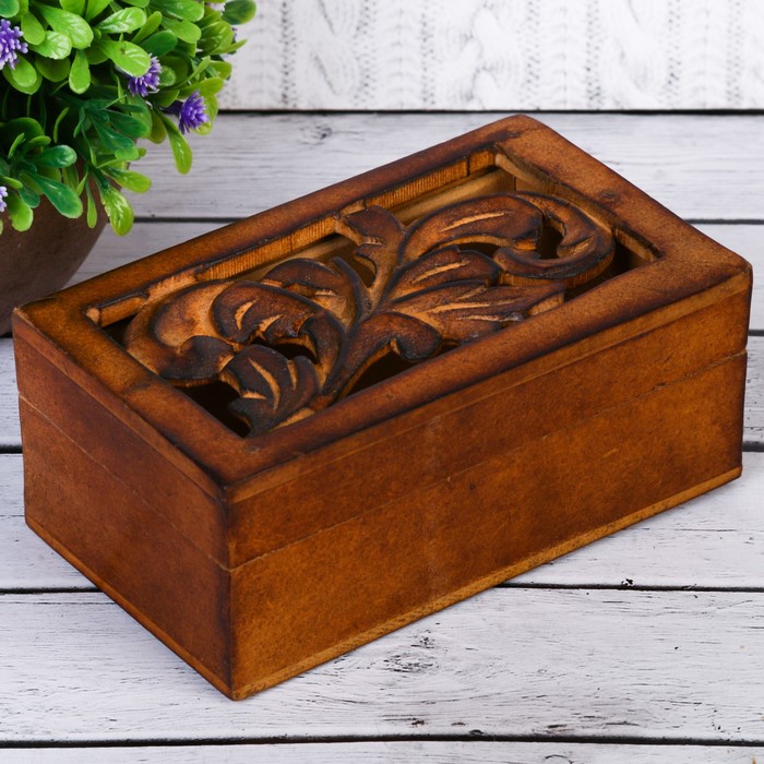 Шкатулка "Узор" мдф, 12*7,5*5 см