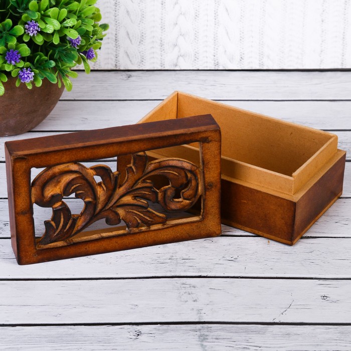 Шкатулка "Узор" мдф, 12*7,5*5 см