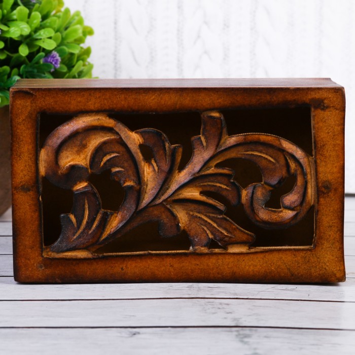 Шкатулка "Узор" мдф, 12*7,5*5 см