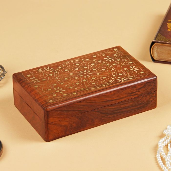 Шкатулка дерево "Узор" 20х13х6 см