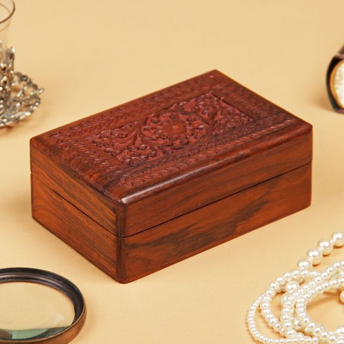 Шкатулка дерево резная "Рамка" 6х10х15 см