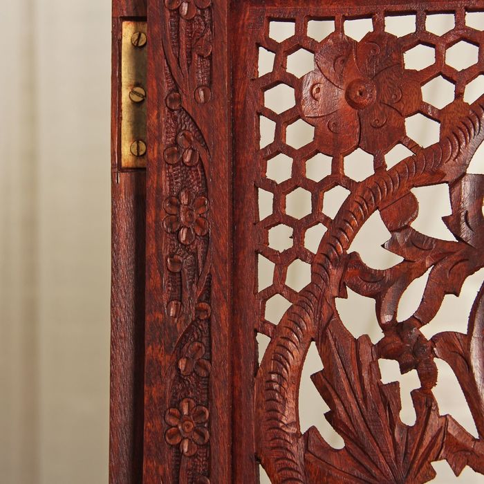 Ширма дерево резная "Стебли" 100х180 см