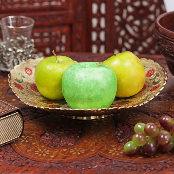 Блюдо латунь цветная эмаль "Жозефина" 5х22,5х22,5 см