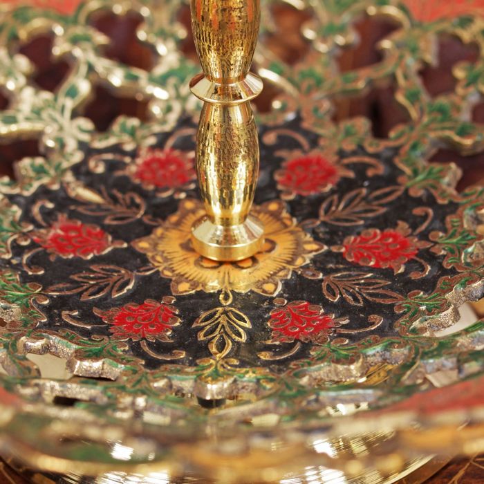 Фруктовница латунь цветная эмаль "Виктория" 23х18х18 см