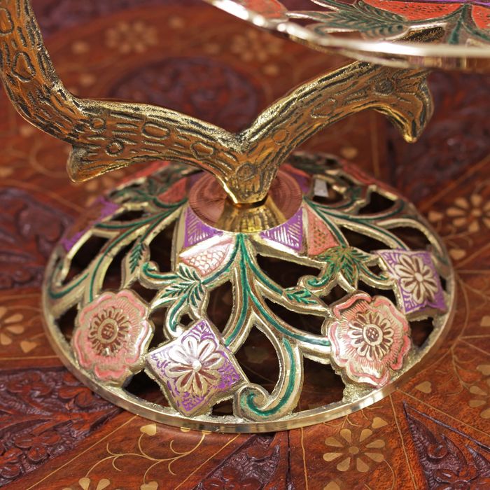 Фруктовница латунь цветная эмаль "Лаура" 27х24х35 см