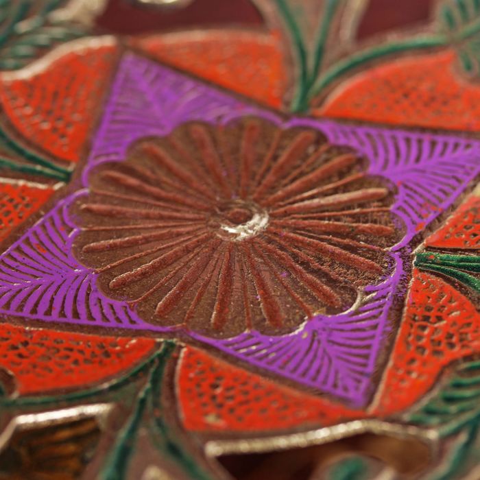 Фруктовница латунь цветная эмаль "Лаура" 27х24х35 см