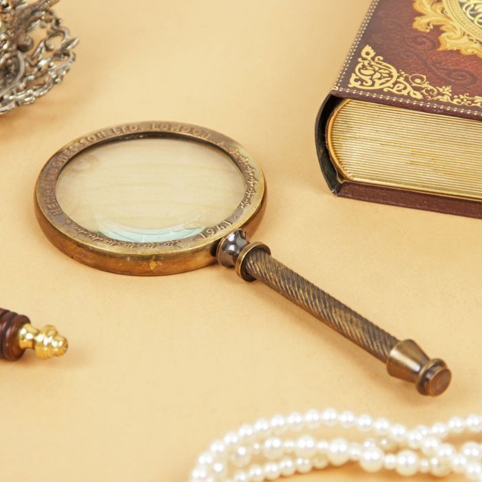 Сувенир лупа рукоять из металла "Пиратская" 3,2х11х23 см