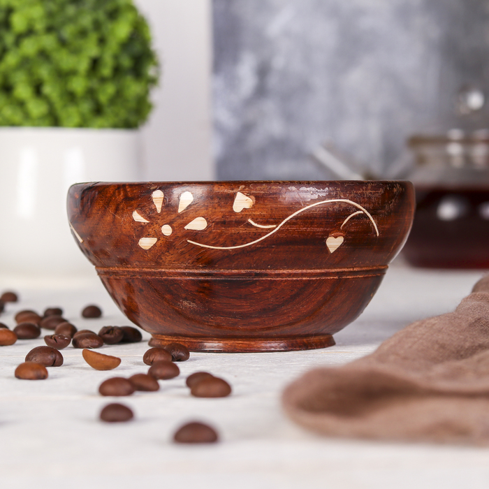 Чаша дерево "Роспись" 4,3х9,5х9,5 см