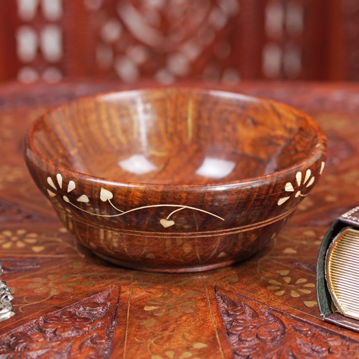 Чаша дерево "Роспись" 5х12,5х12,5 см