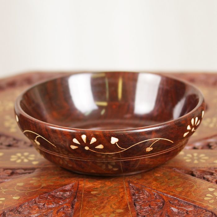 Чаша дерево"Цветок" 4,5х15х15 см