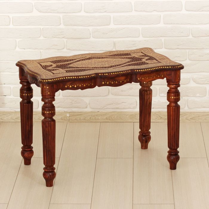 Стол дерево резной "Око" 54х75х45 см