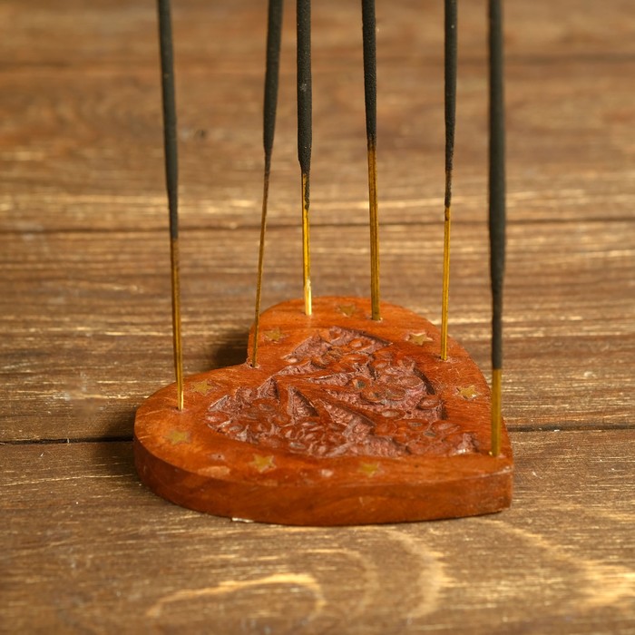 Подставка для благовония дерево "Сердце" 1х9х9 см